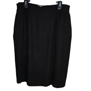 Valerie Stevens II 18W Classic Black Pencil Skirt Plus [0237]